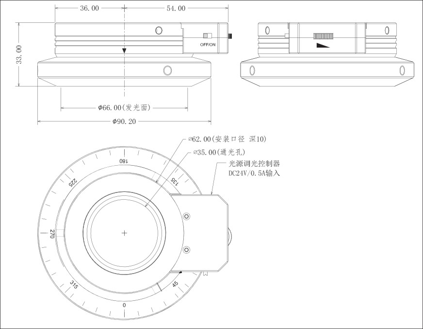 显微镜外观尺寸图