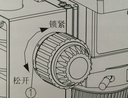 小型系统显微镜调焦机构松紧度的调节图